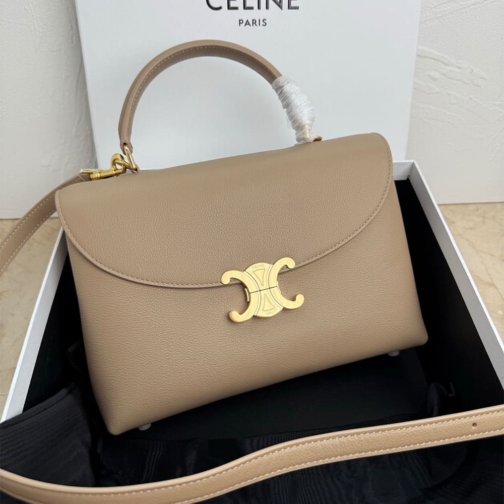 Ce1i*e MEDIUM NINO BAG IN S*pPLE GRAINED CALFSKIN(HIGH-END GRADE)