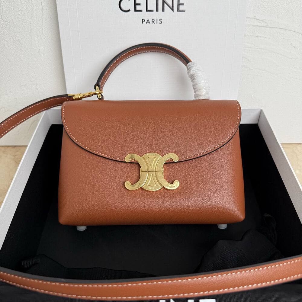 Ce1i*e TEEN NINO BAG IN S*pPLE GRAINED CALFSKIN(HIGH-END GRADE)