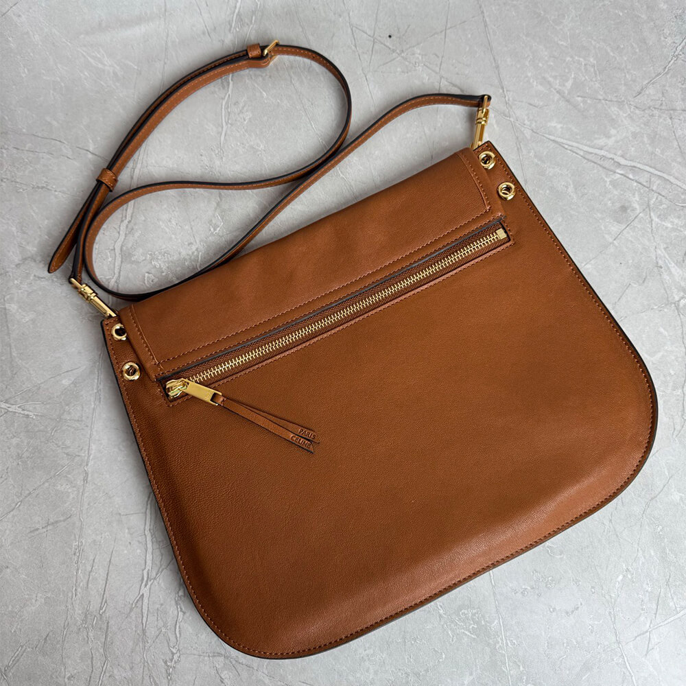 Ce1i*e SOFT TRIOMPHE BESACE IN S*pPLE SHINY LAMBSKIN(HIGH-END GRADE)