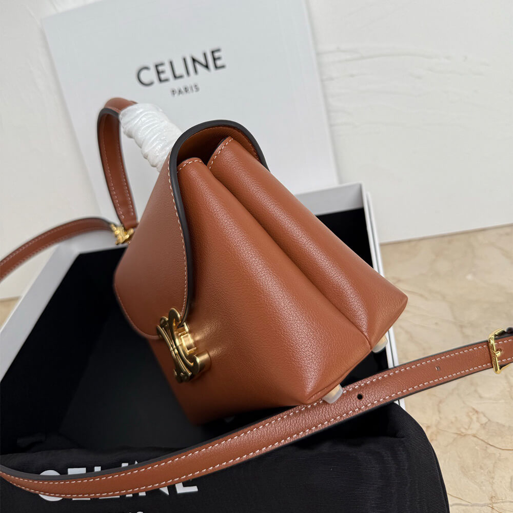 Ce1i*e TEEN NINO BAG IN S*pPLE GRAINED CALFSKIN(HIGH-END GRADE)