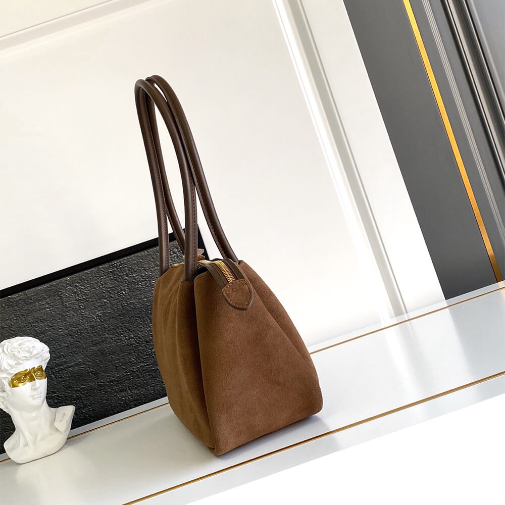 Pra*a Darling medium suede shoulder bag