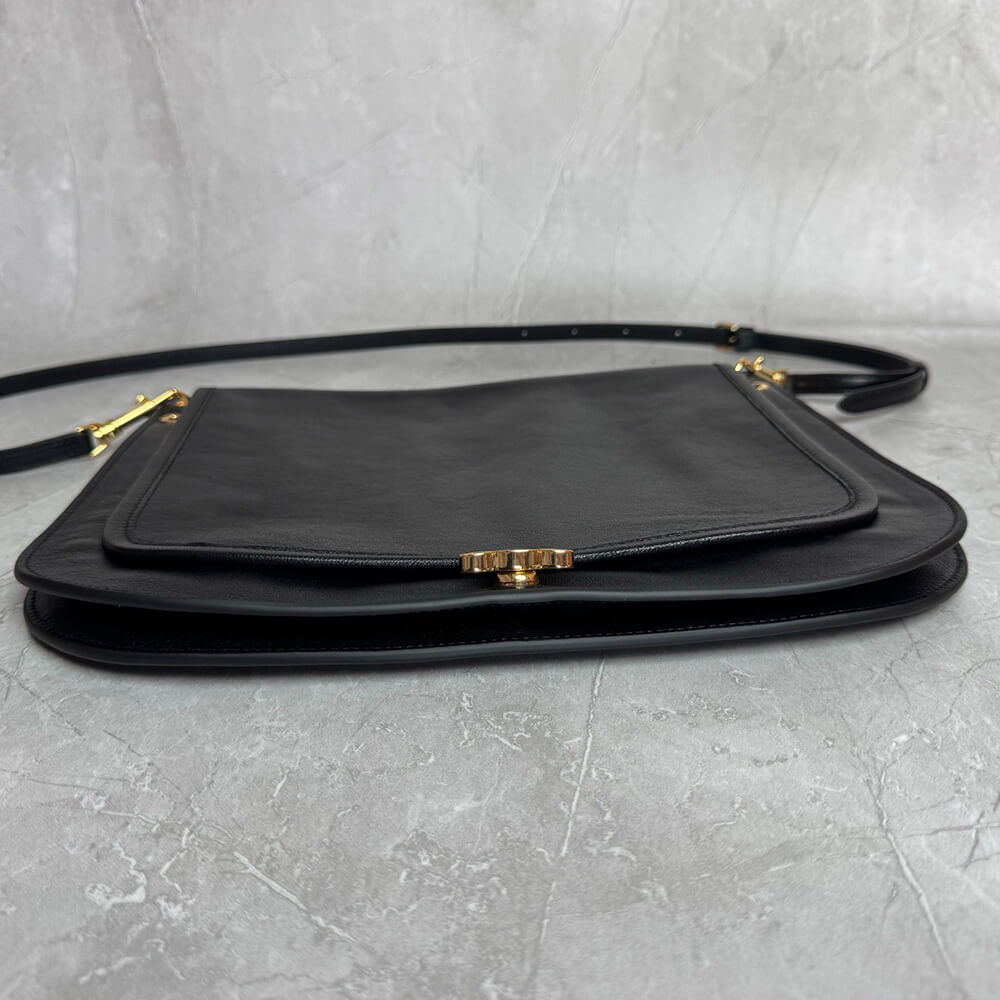 Ce1i*e SOFT TRIOMPHE BESACE IN S*pPLE SHINY LAMBSKIN(HIGH-END GRADE)