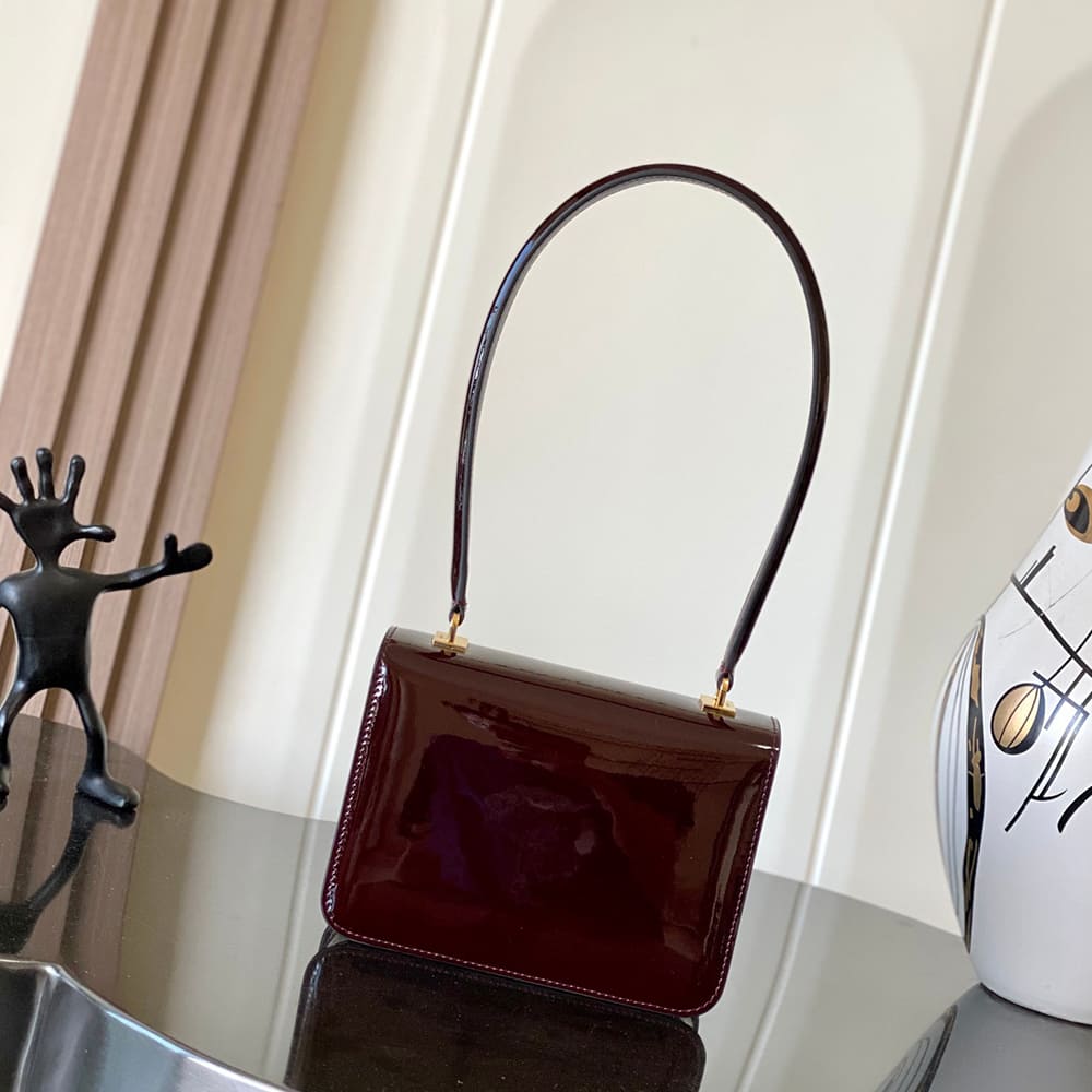 Ce1i*e TEEN GARANCE bag in BICOLOUR PATENT CALFSKIN(HIGH-END GRADE)