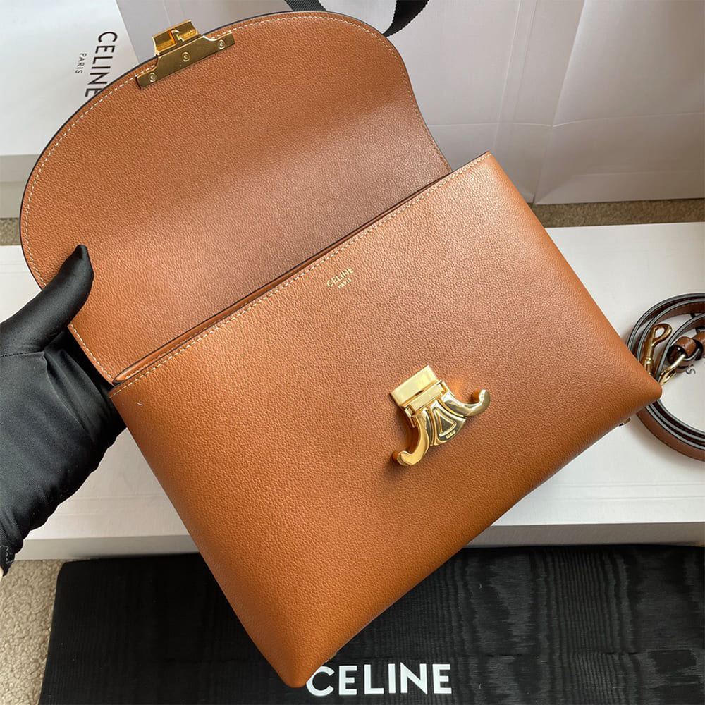 Ce1i*e MEDIUM NINO BAG IN S*pPLE GRAINED CALFSKIN(HIGH-END GRADE)