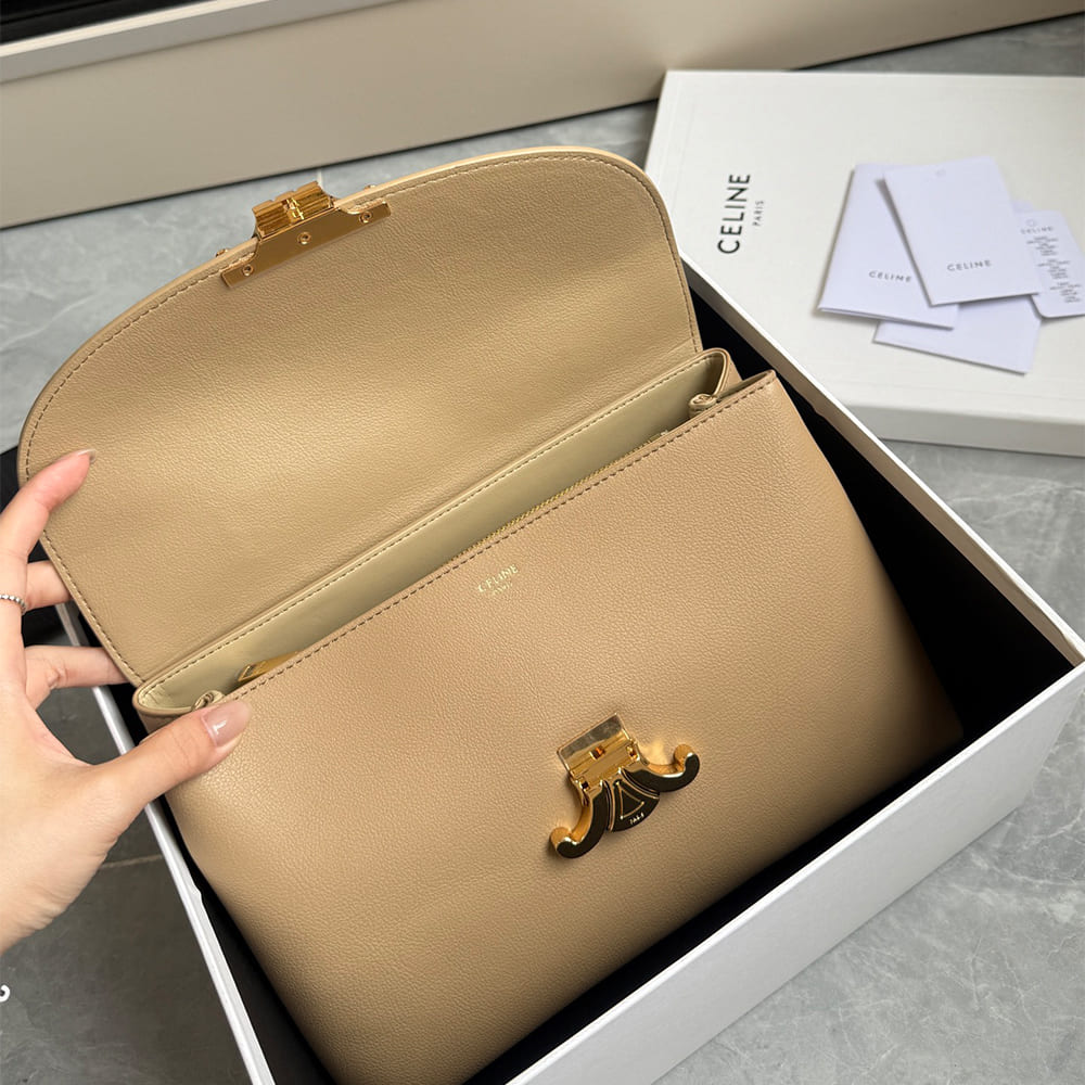 Ce1i*e MEDIUM NINO BAG IN S*pPLE GRAINED CALFSKIN(HIGH-END GRADE)