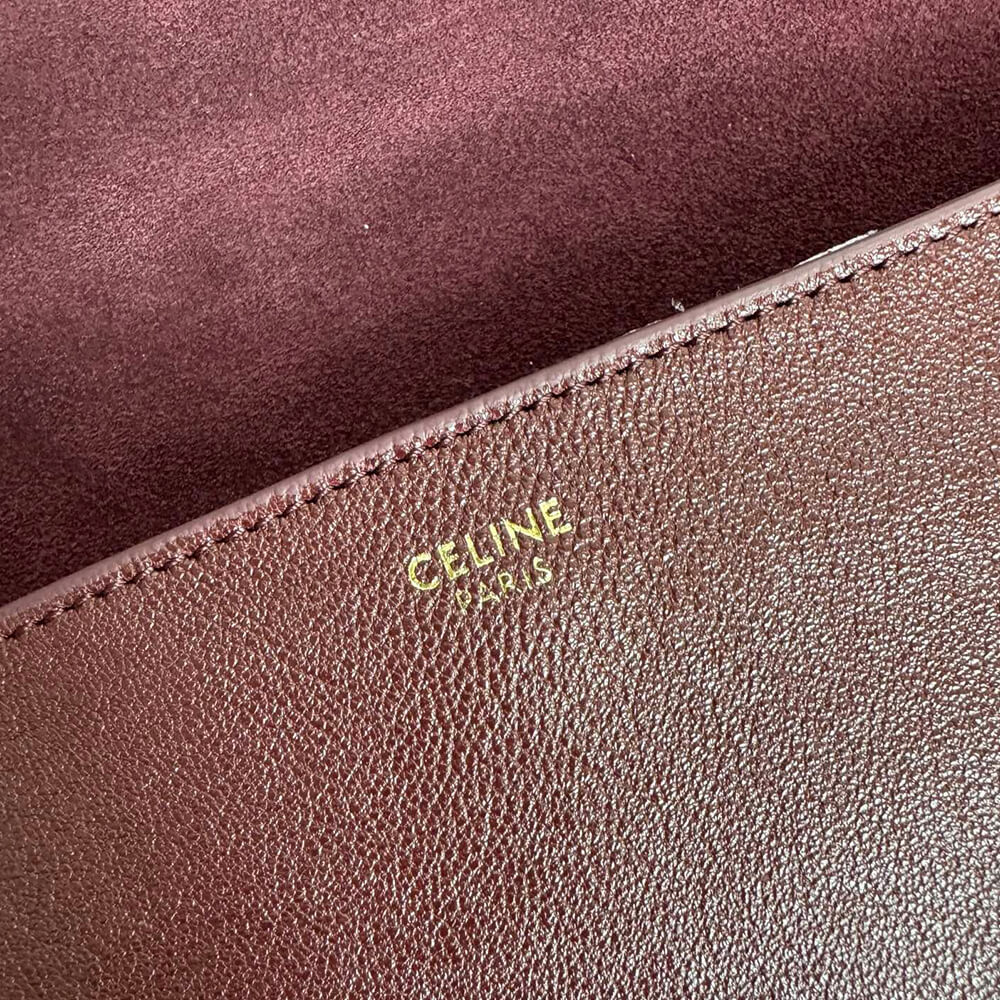 Ce1i*e SOFT TRIOMPHE BESACE IN S*pPLE SHINY LAMBSKIN(HIGH-END GRADE)