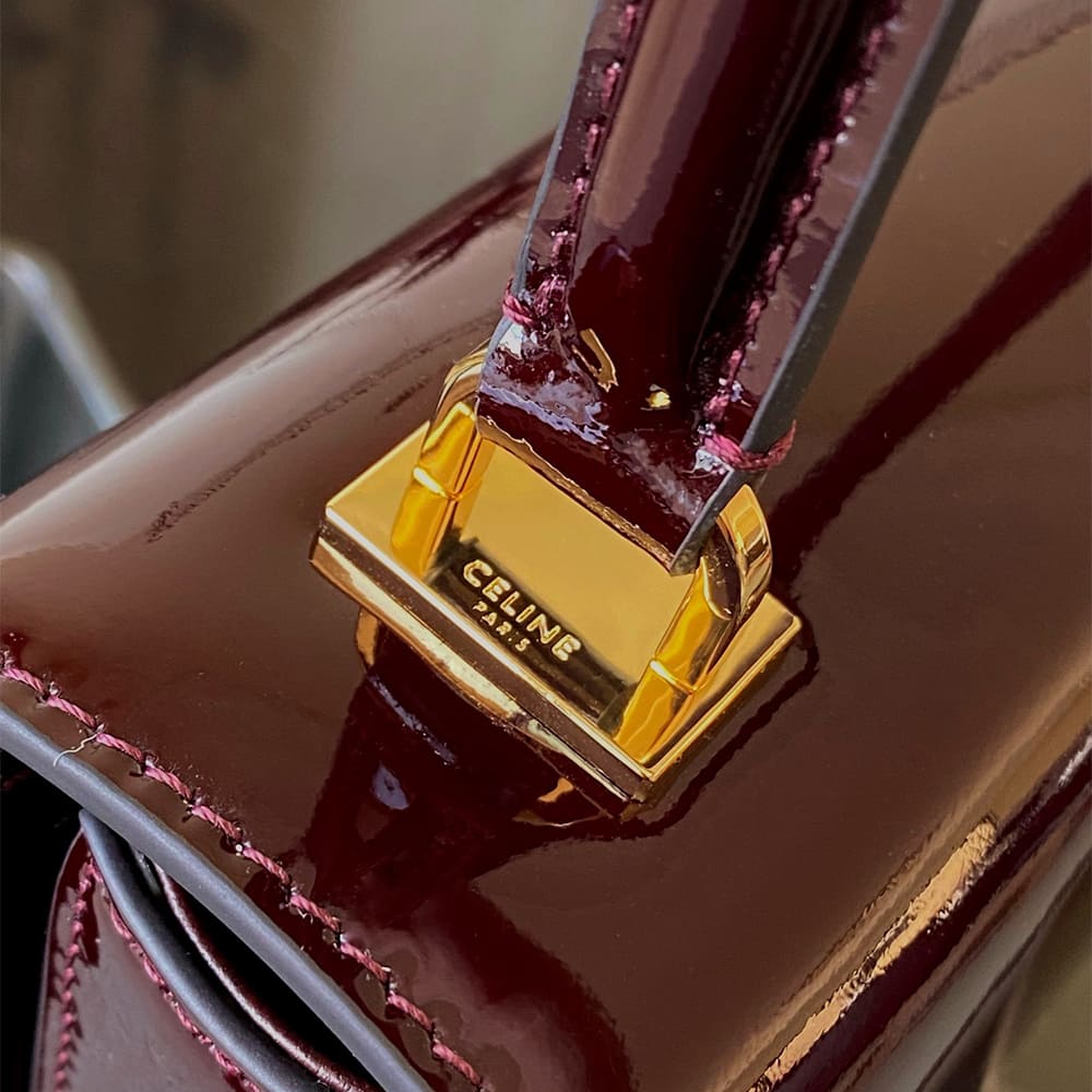 Ce1i*e TEEN GARANCE bag in BICOLOUR PATENT CALFSKIN(HIGH-END GRADE)