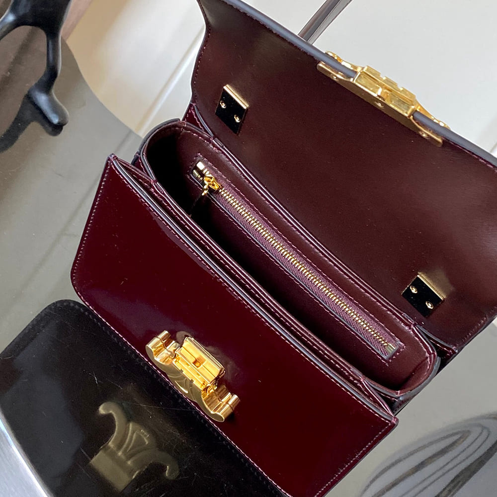Ce1i*e TEEN GARANCE bag in BICOLOUR PATENT CALFSKIN(HIGH-END GRADE)