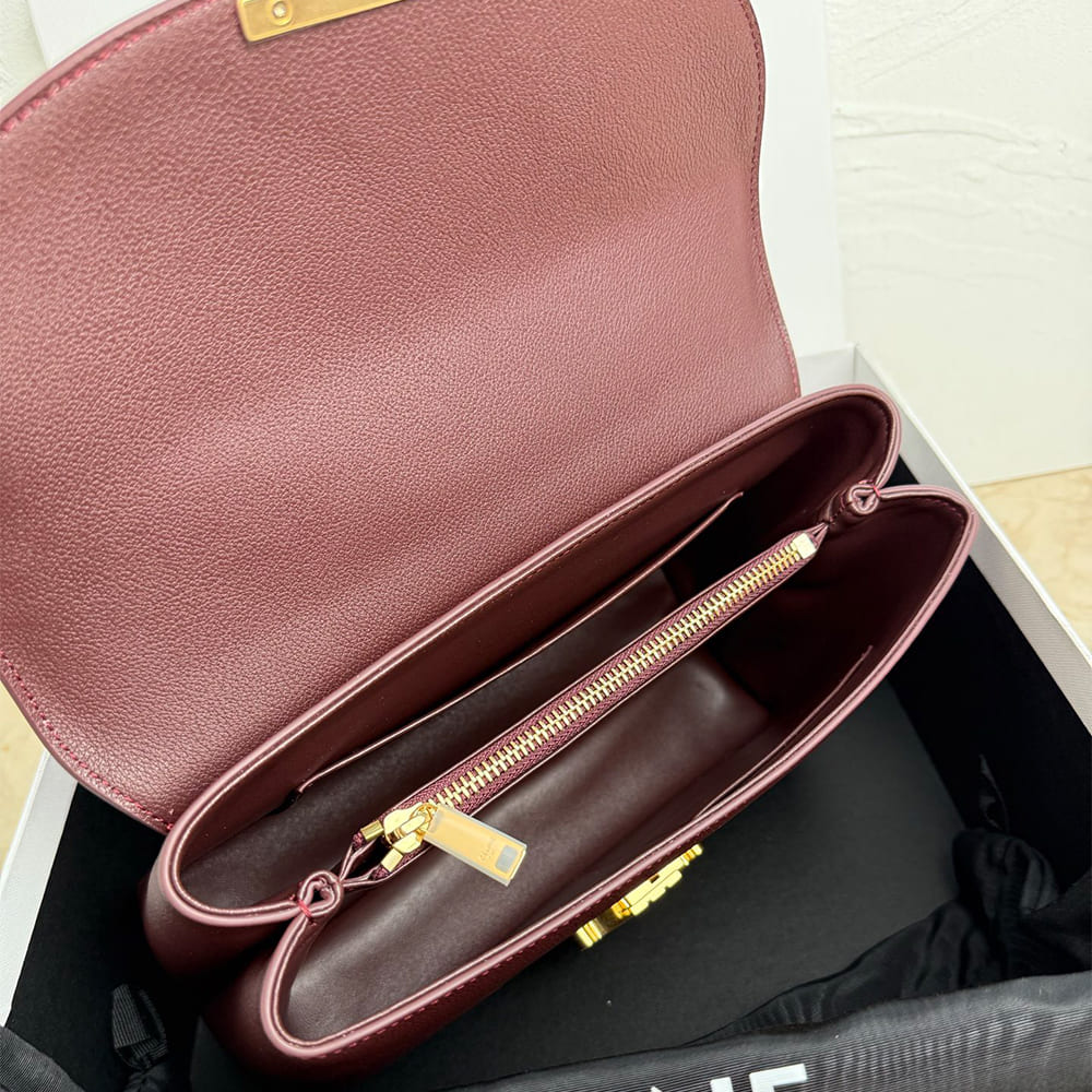 Ce1i*e MEDIUM NINO BAG IN S*pPLE GRAINED CALFSKIN(HIGH-END GRADE)