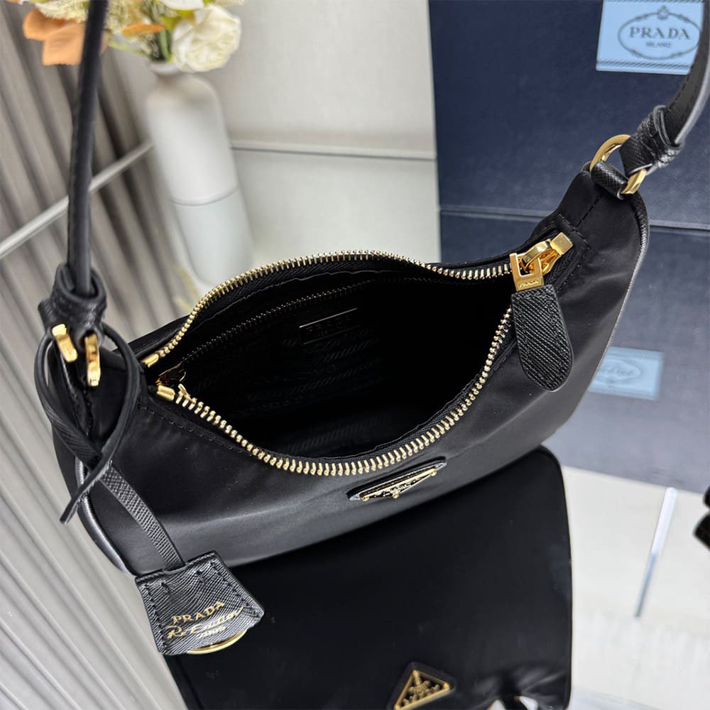 Pra*a Re-Edition 2005 Re-Nylon and Saffiano mini bag