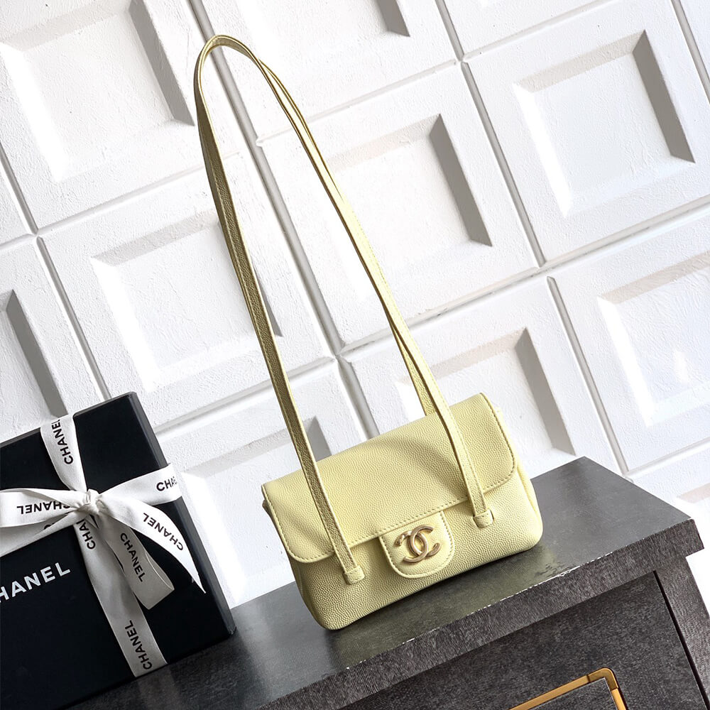 Ch**el Clutch with Leather Strap(HIGH-END GRADE)