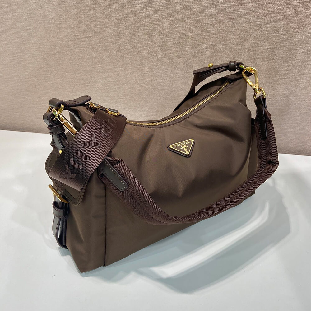 Pra*a Explore large Re-Nylon and leather bag(HIGH-END GRADE)