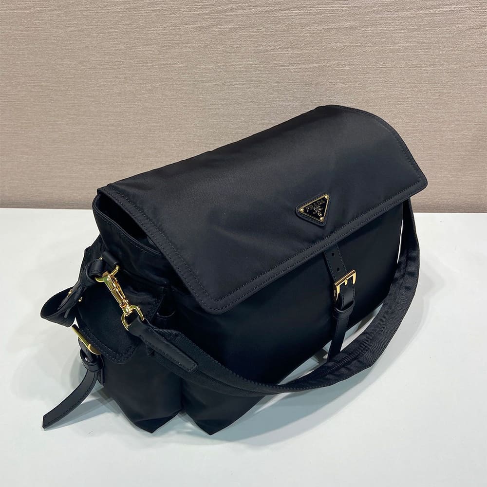 Pra*a Explore large Re-Nylon shoulder bag with flap(HIGH-END GRADE)