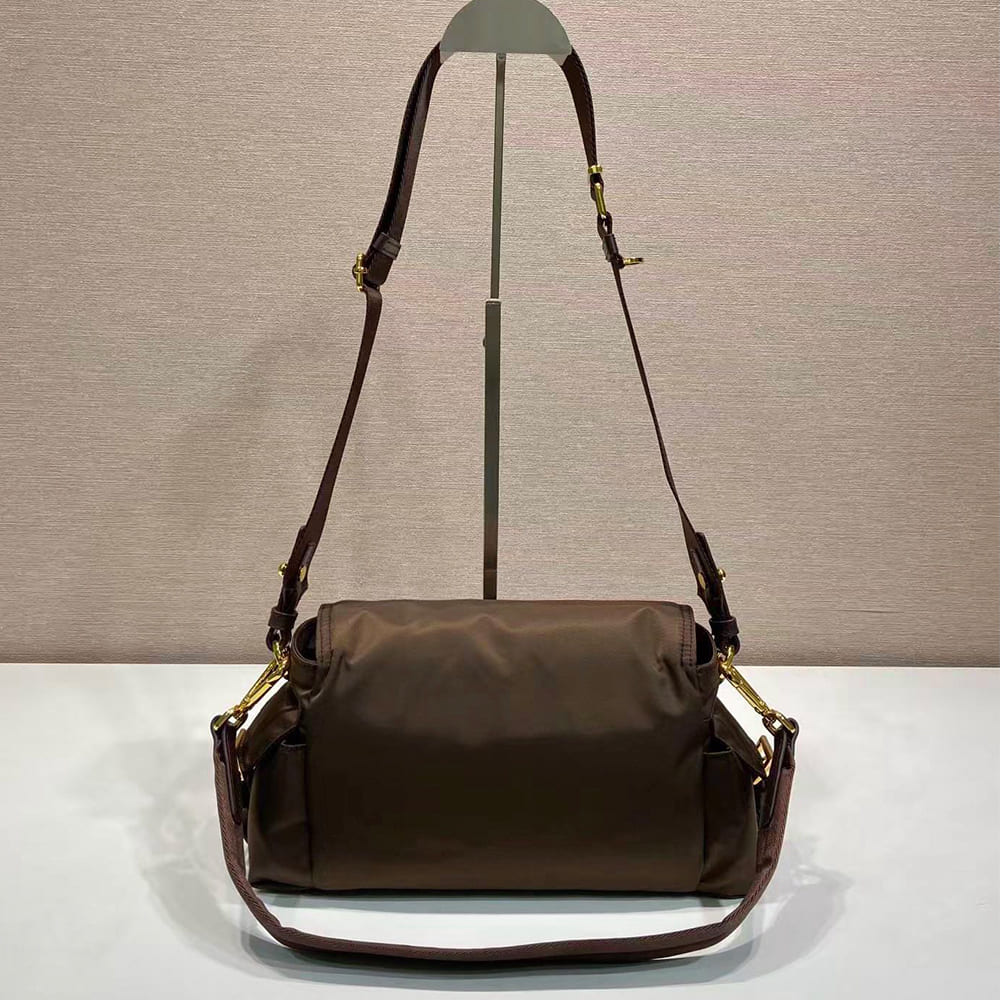 Pra*a Explore medium Re-Nylon shoulder bag with flap(HIGH-END GRADE)