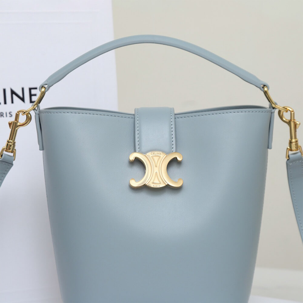 Ce1i*e SMALL BUCKET L0visE IN SMOOTH CALFSKIN(HIGH-END GRADE)