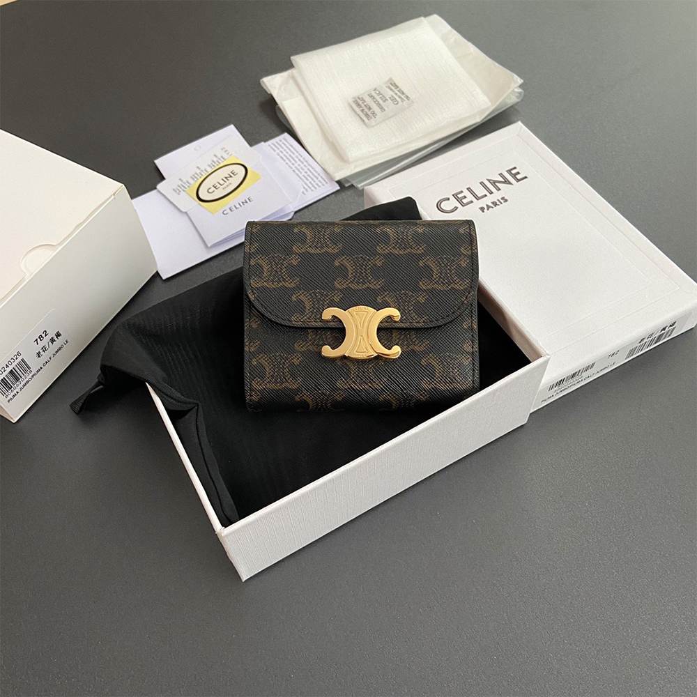 Ce1i*e Small Triomphe Flap Wallet(HIGH-END GRADE)