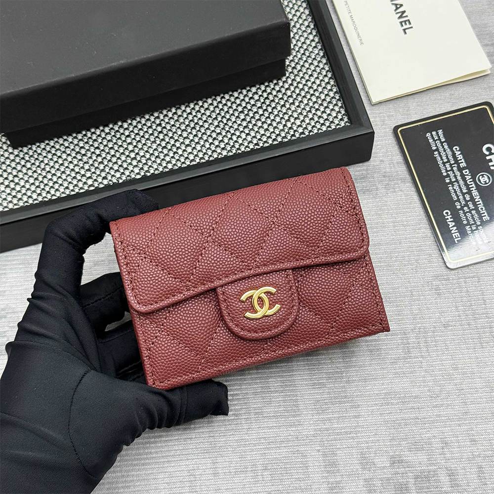 Ch**el Matelasse Classic Small Flap Tri-fold wallet