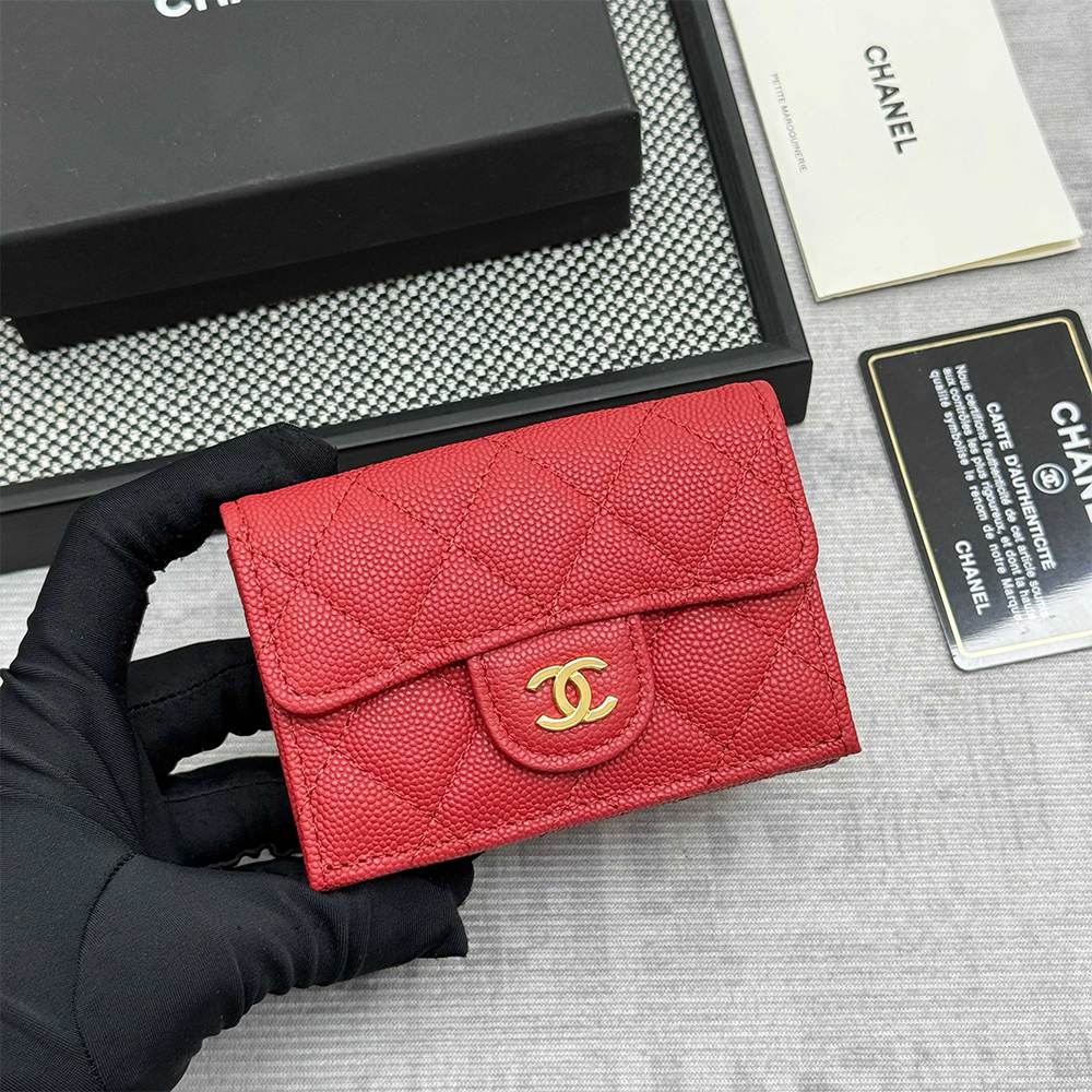 Ch**el Matelasse Classic Small Flap Tri-fold wallet