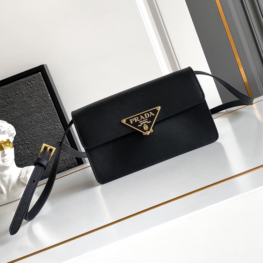 Pra*a Mini Saffiano leather bag(HIGH-END GRADE)