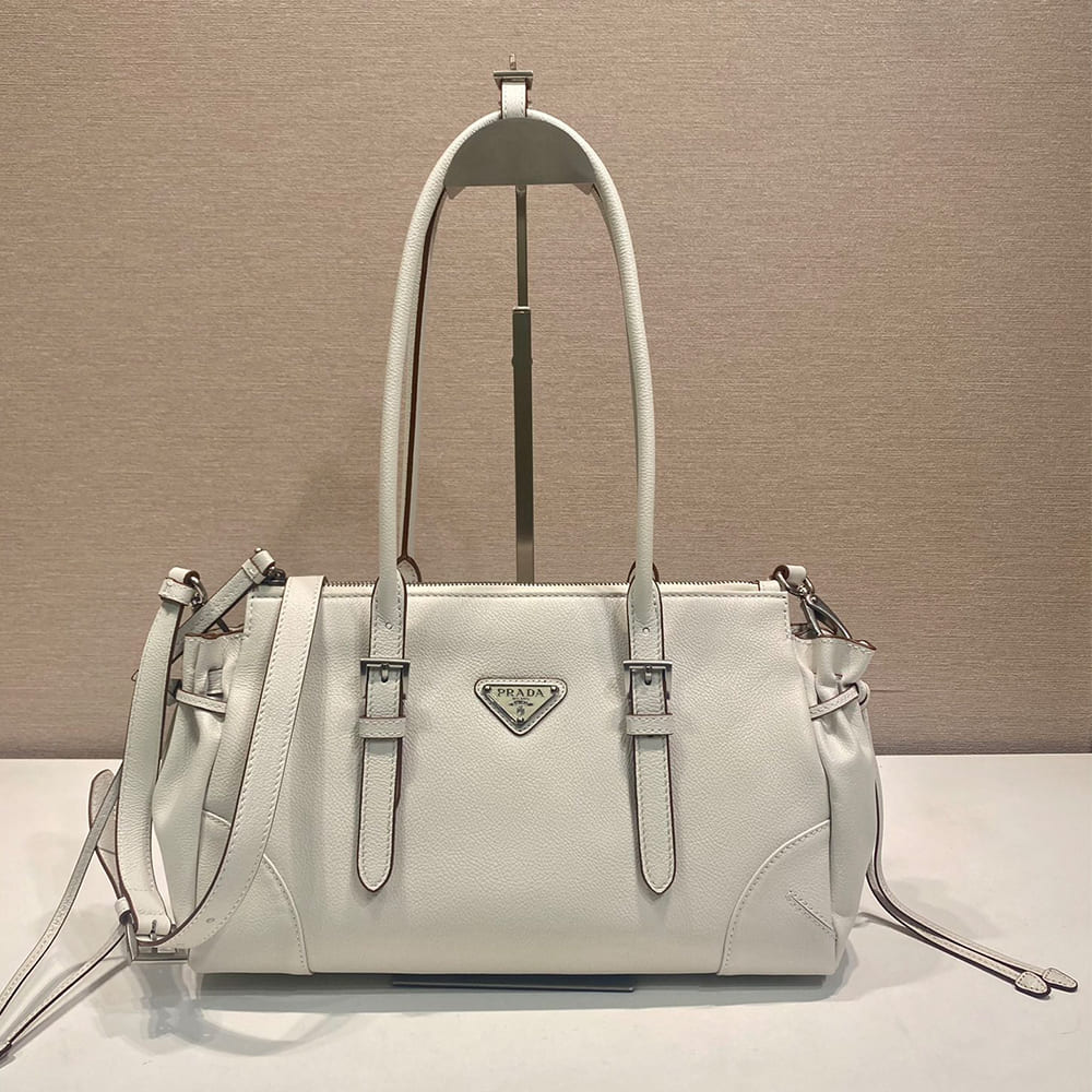 Pra*a Bonnie medium antiqued leather tote bag(HIGH-END GRADE)
