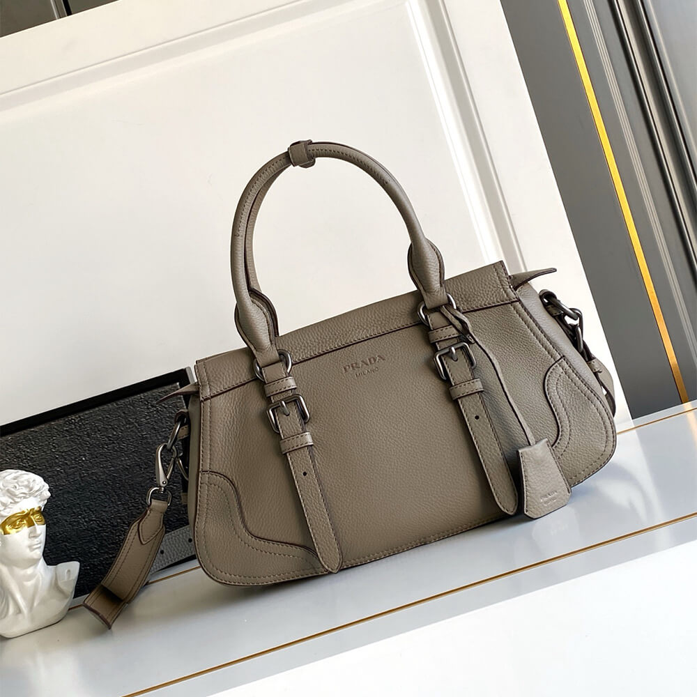 Pra*a Large leather tote bag(HIGH-END GRADE)