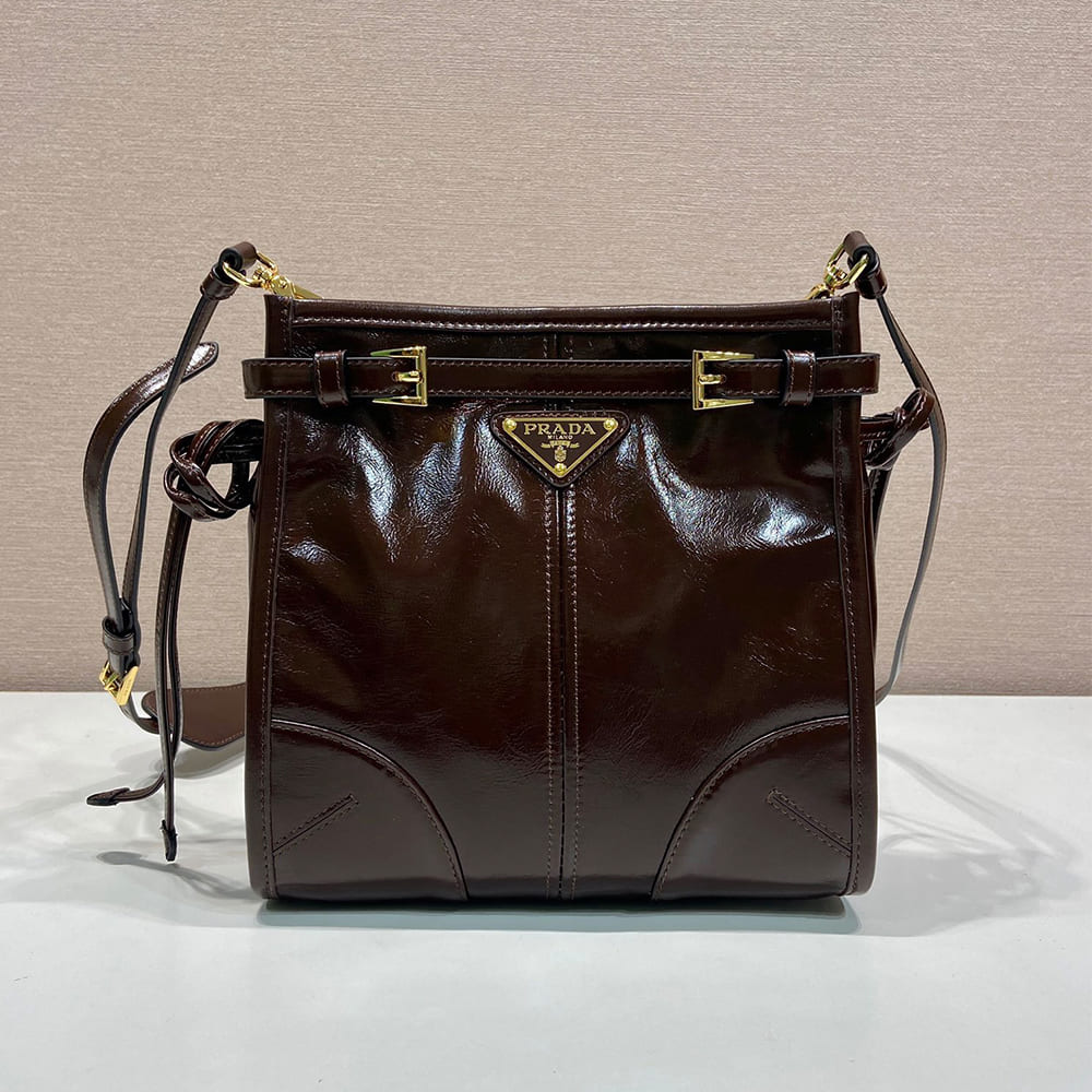 Pra*a Bonnie leather mini shoulder bag(HIGH-END GRADE)