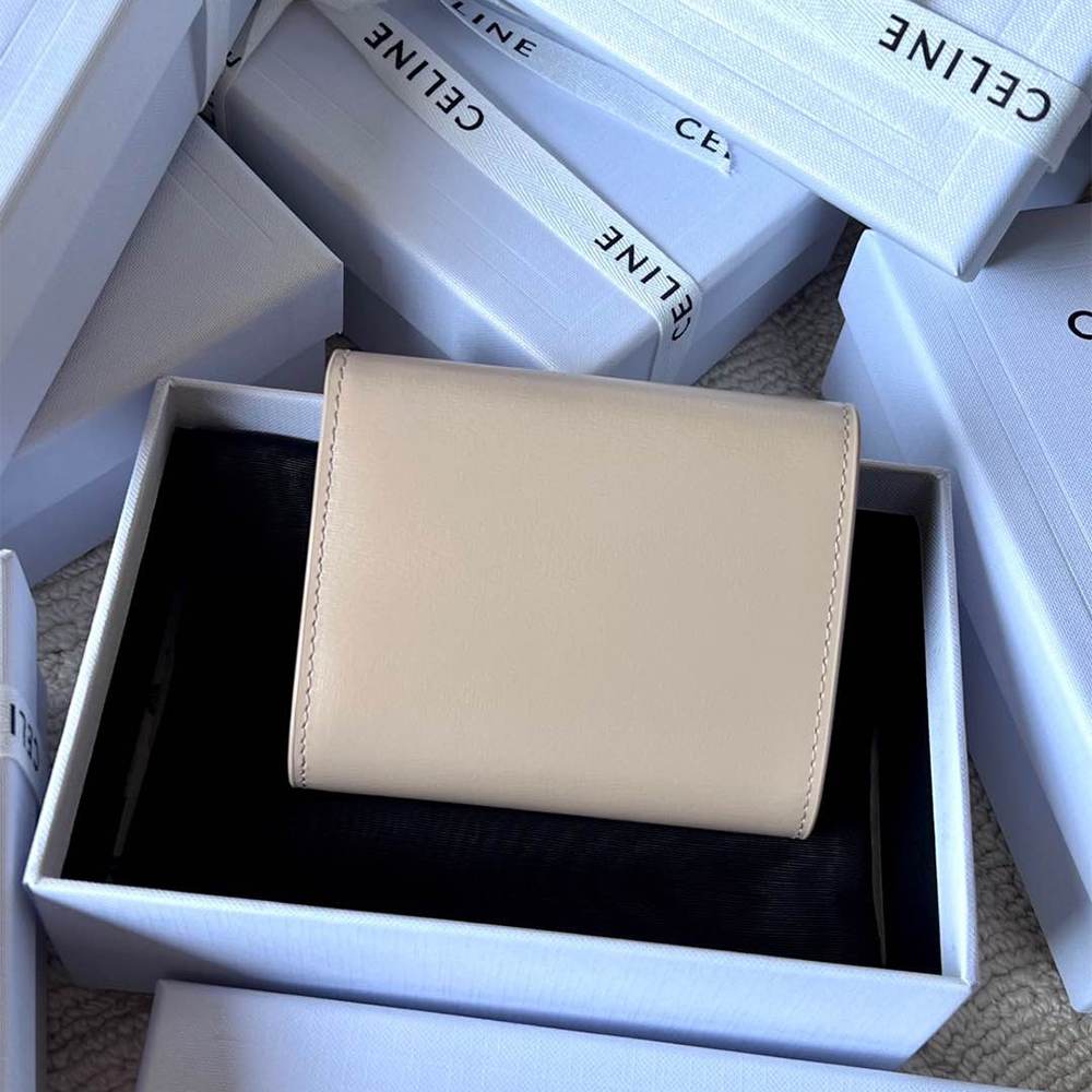 Ce1i*e Small Flap Wallet TRIOMPHE IN Shiny calfskin(HIGH-END GRADE)