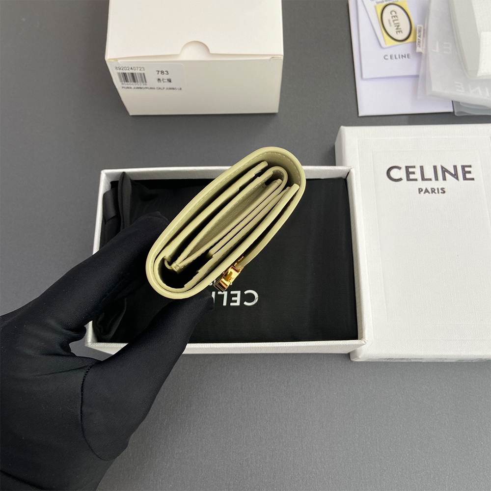 Ce1i*e Small Flap Wallet TRIOMPHE IN Shiny calfskin(HIGH-END GRADE)