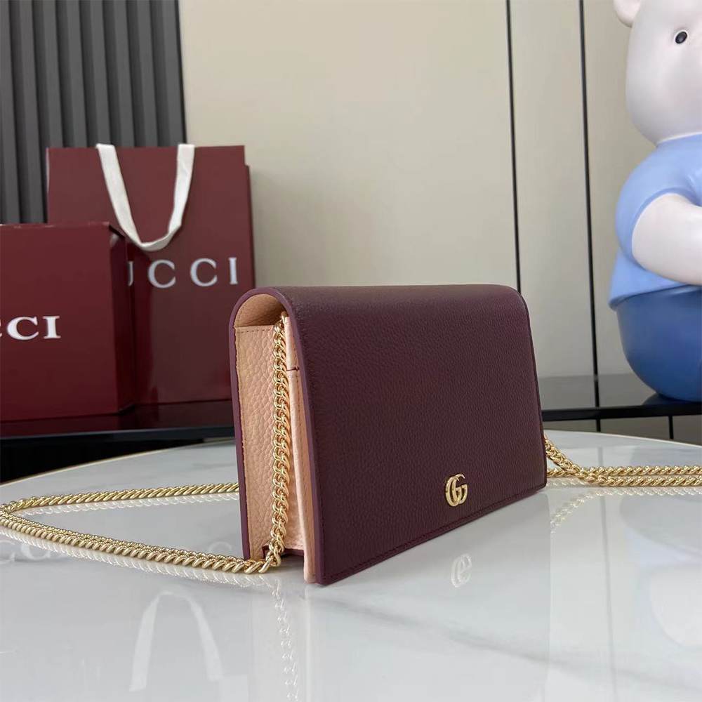 GG Marmont wallet on chain