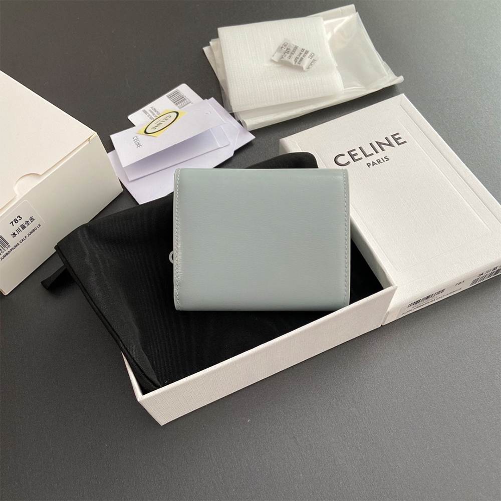 Ce1i*e Small Flap Wallet TRIOMPHE IN Shiny calfskin(HIGH-END GRADE)