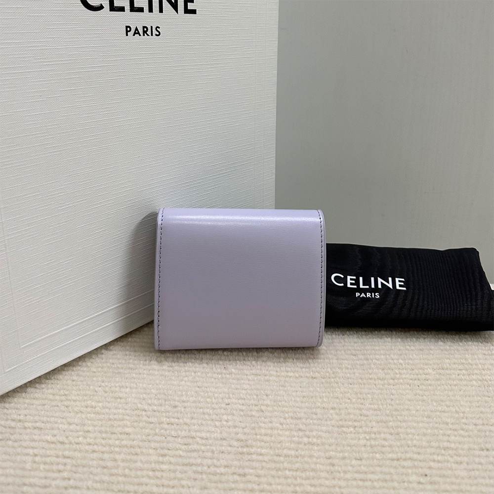 Ce1i*e Small Flap Wallet TRIOMPHE IN Shiny calfskin(HIGH-END GRADE)