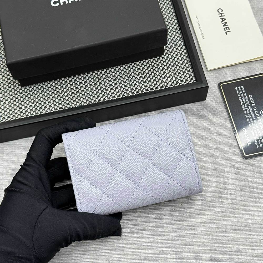 Ch**el Matelasse Classic Small Flap Tri-fold wallet