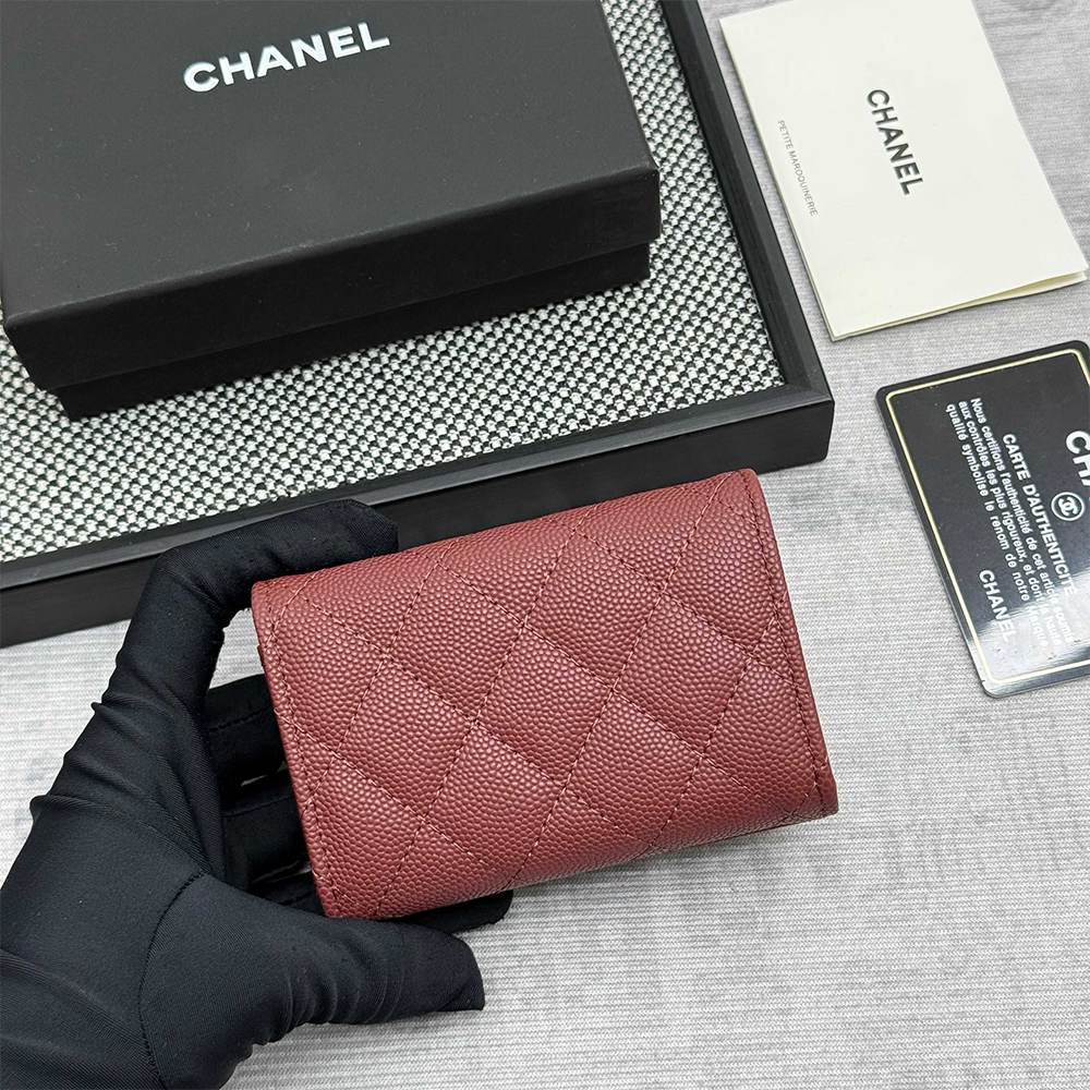 Ch**el Matelasse Classic Small Flap Tri-fold wallet