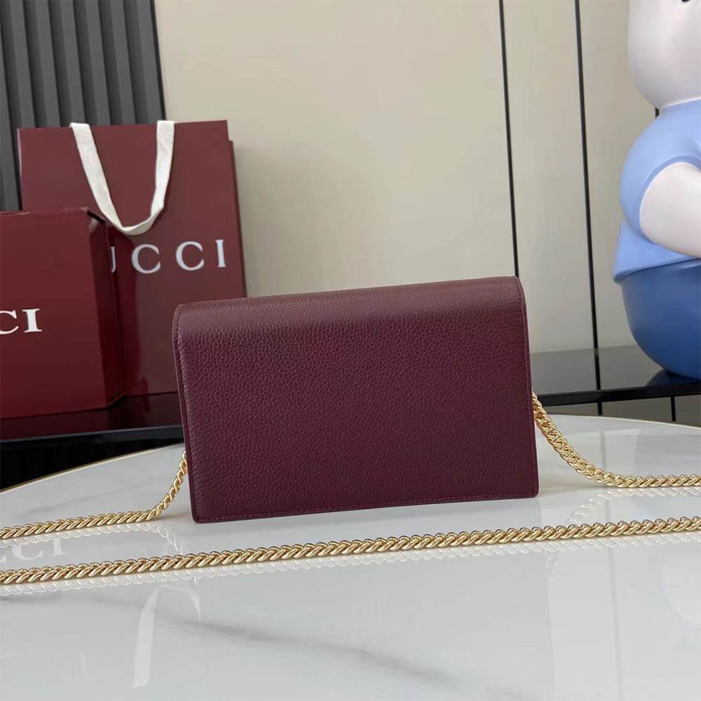 GG Marmont wallet on chain