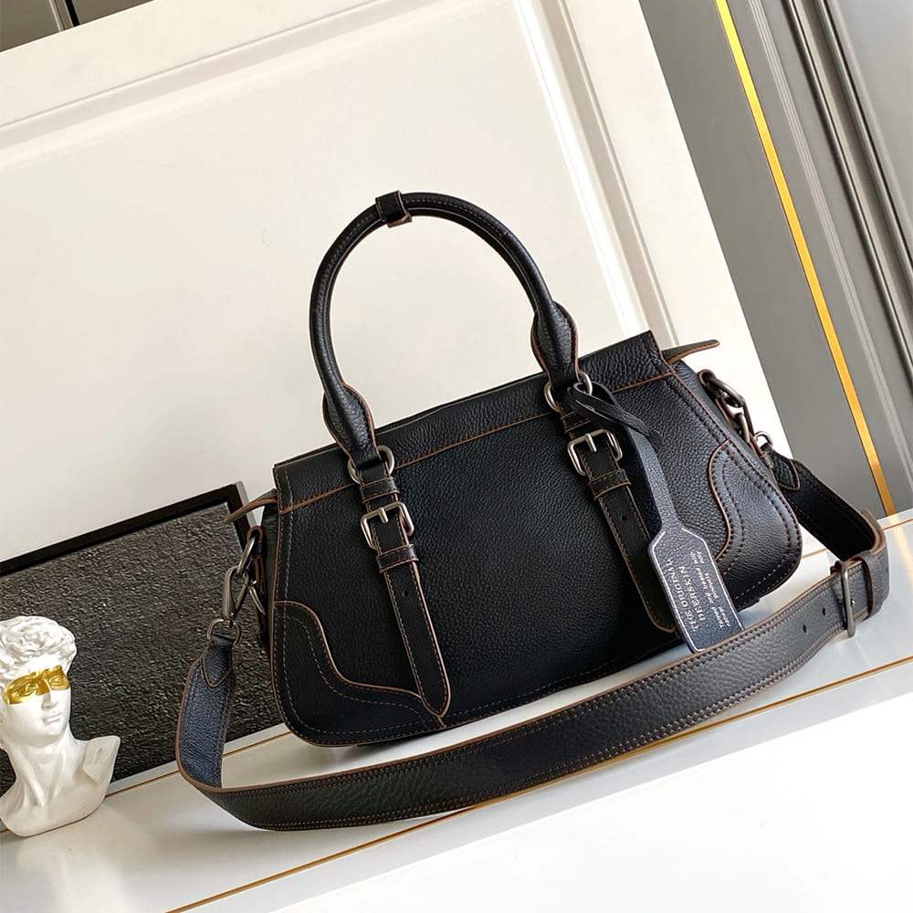 Pra*a Large leather tote bag(HIGH-END GRADE)