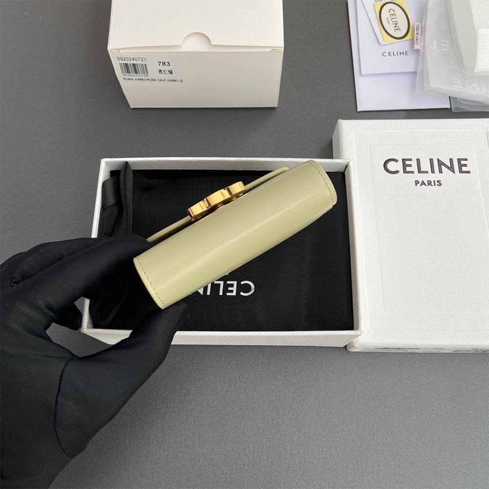 Ce1i*e Small Flap Wallet TRIOMPHE IN Shiny calfskin(HIGH-END GRADE)