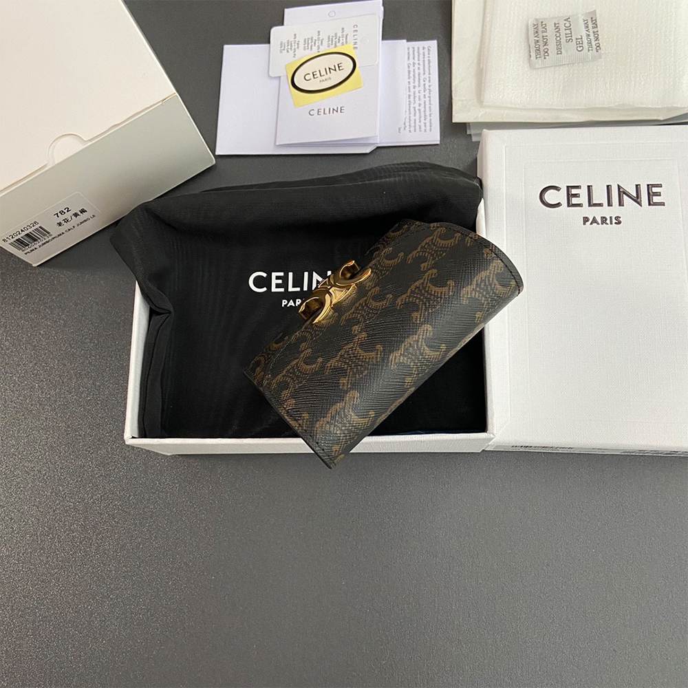 Ce1i*e Small Triomphe Flap Wallet(HIGH-END GRADE)