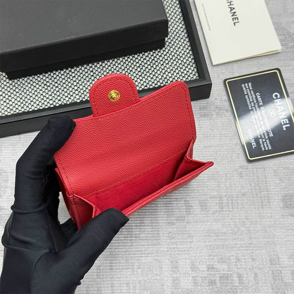 Ch**el Matelasse Classic Small Flap Tri-fold wallet