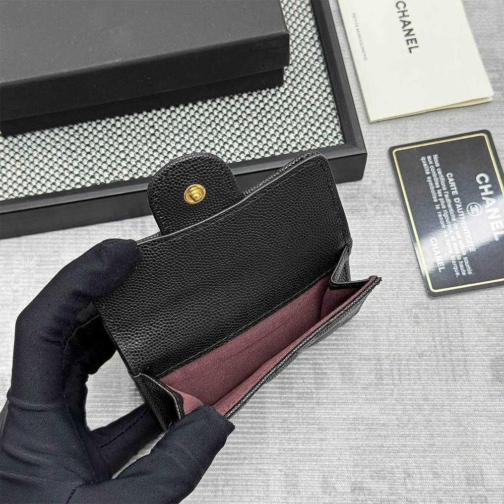 Ch**el Matelasse Classic Small Flap Tri-fold wallet
