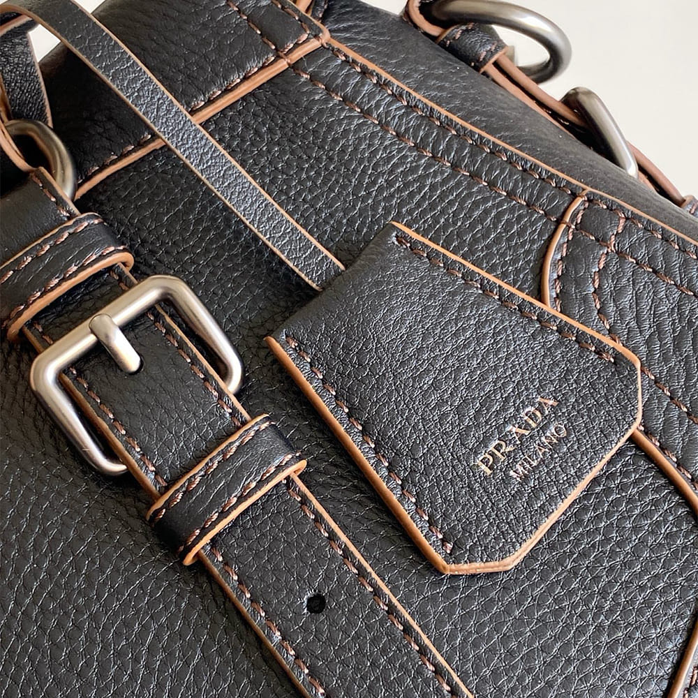 Pra*a Large leather tote bag(HIGH-END GRADE)
