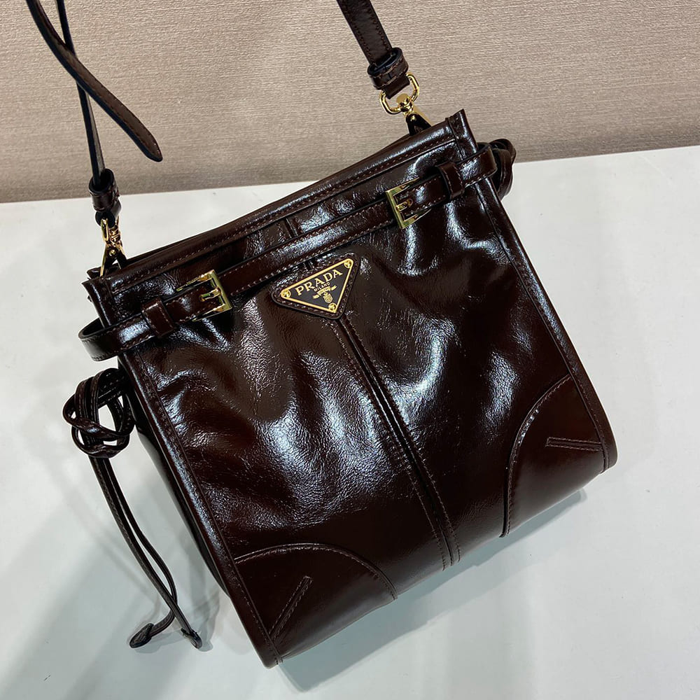 Pra*a Bonnie leather mini shoulder bag(HIGH-END GRADE)