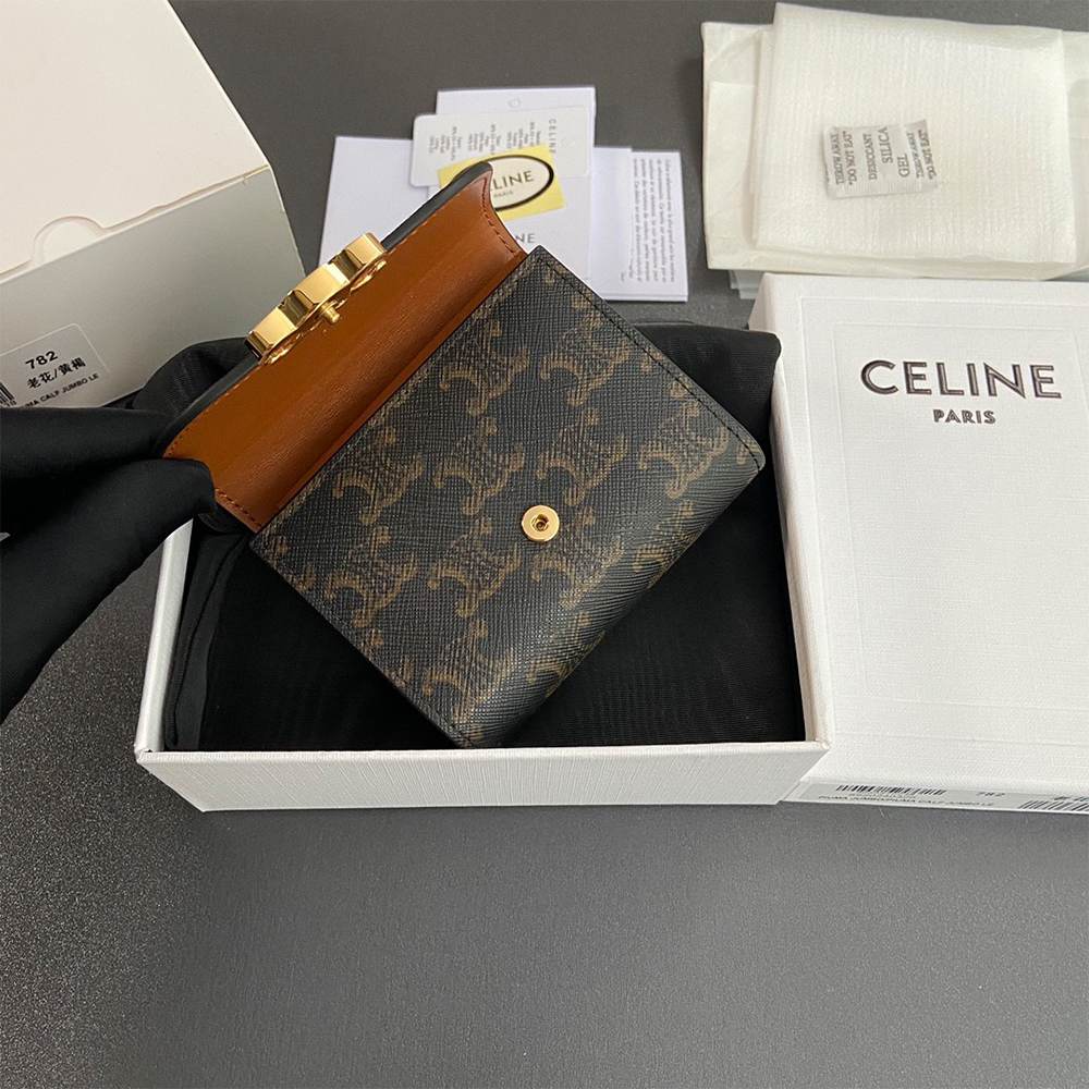 Ce1i*e Small Triomphe Flap Wallet(HIGH-END GRADE)