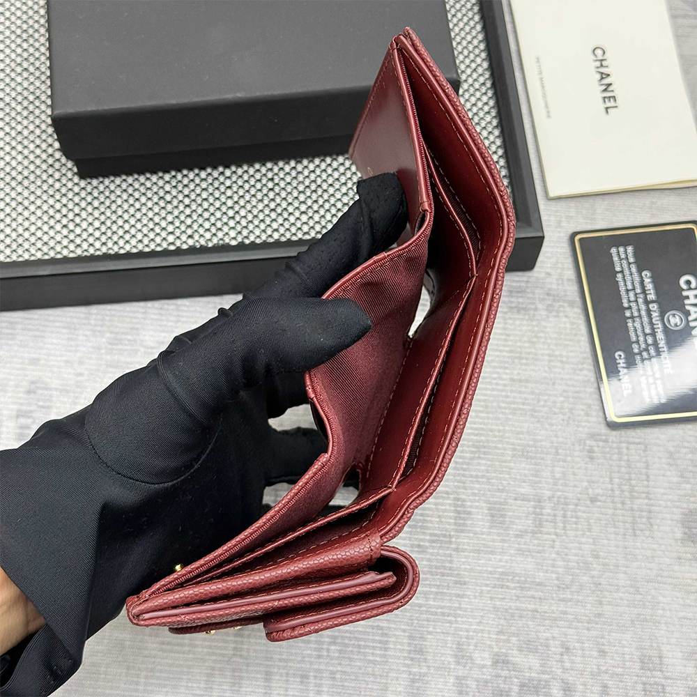 Ch**el Matelasse Classic Small Flap Tri-fold wallet
