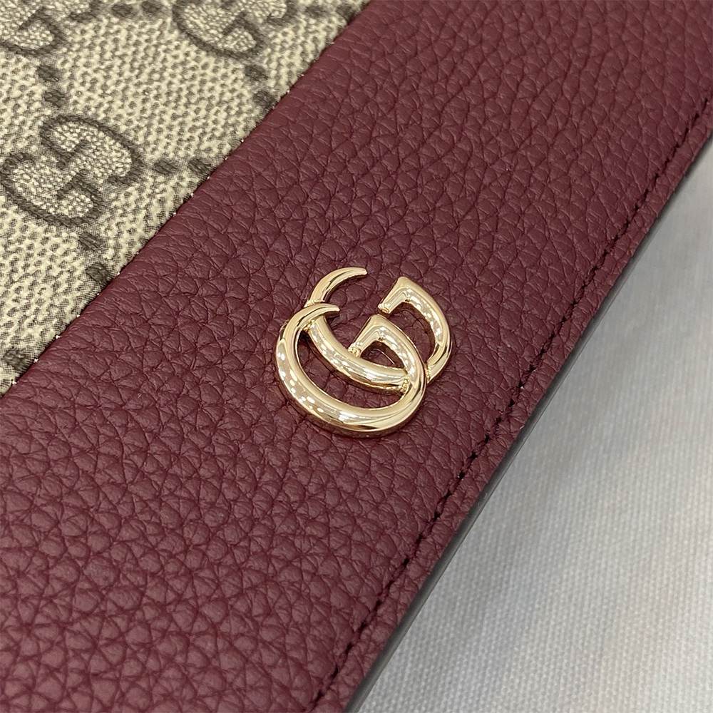 Bi-color GG Marmont wallet on chain