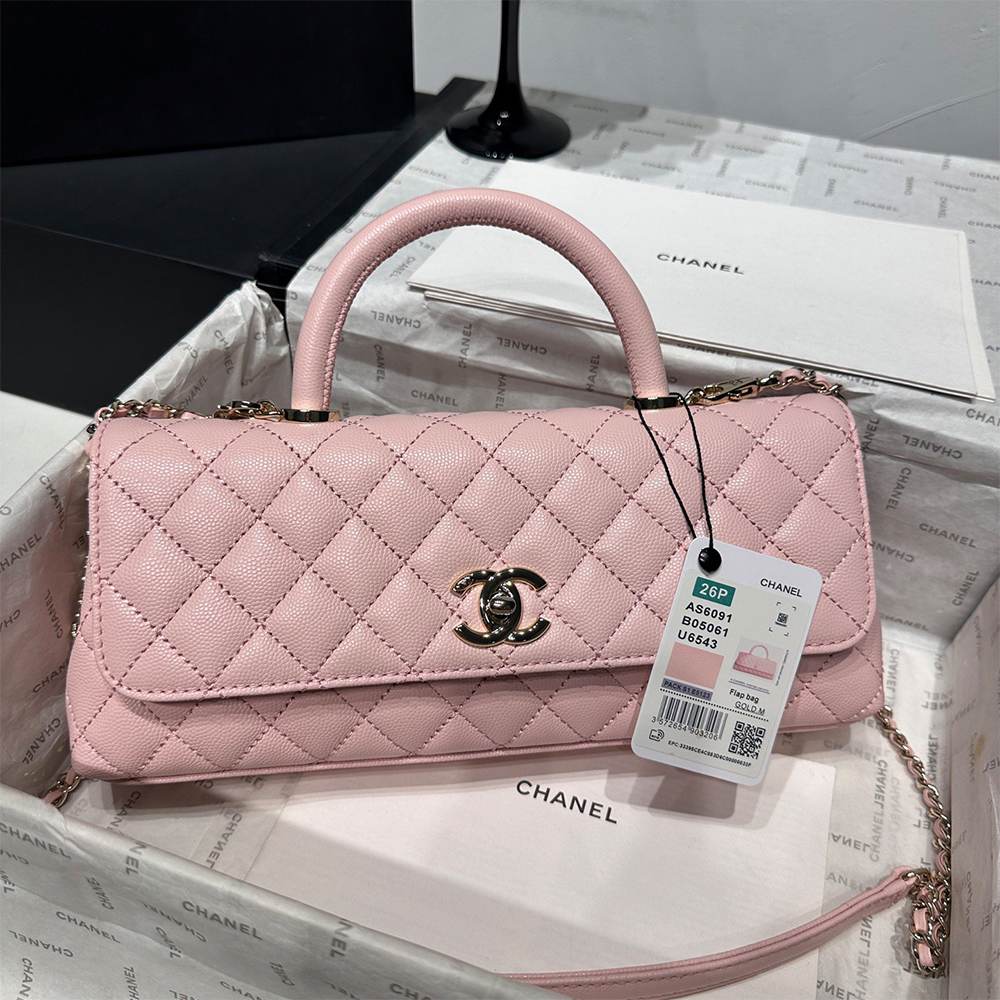 Ch**el Coco Handle Maxi Top Handle Flap Bag(HIGH-END GRADE)