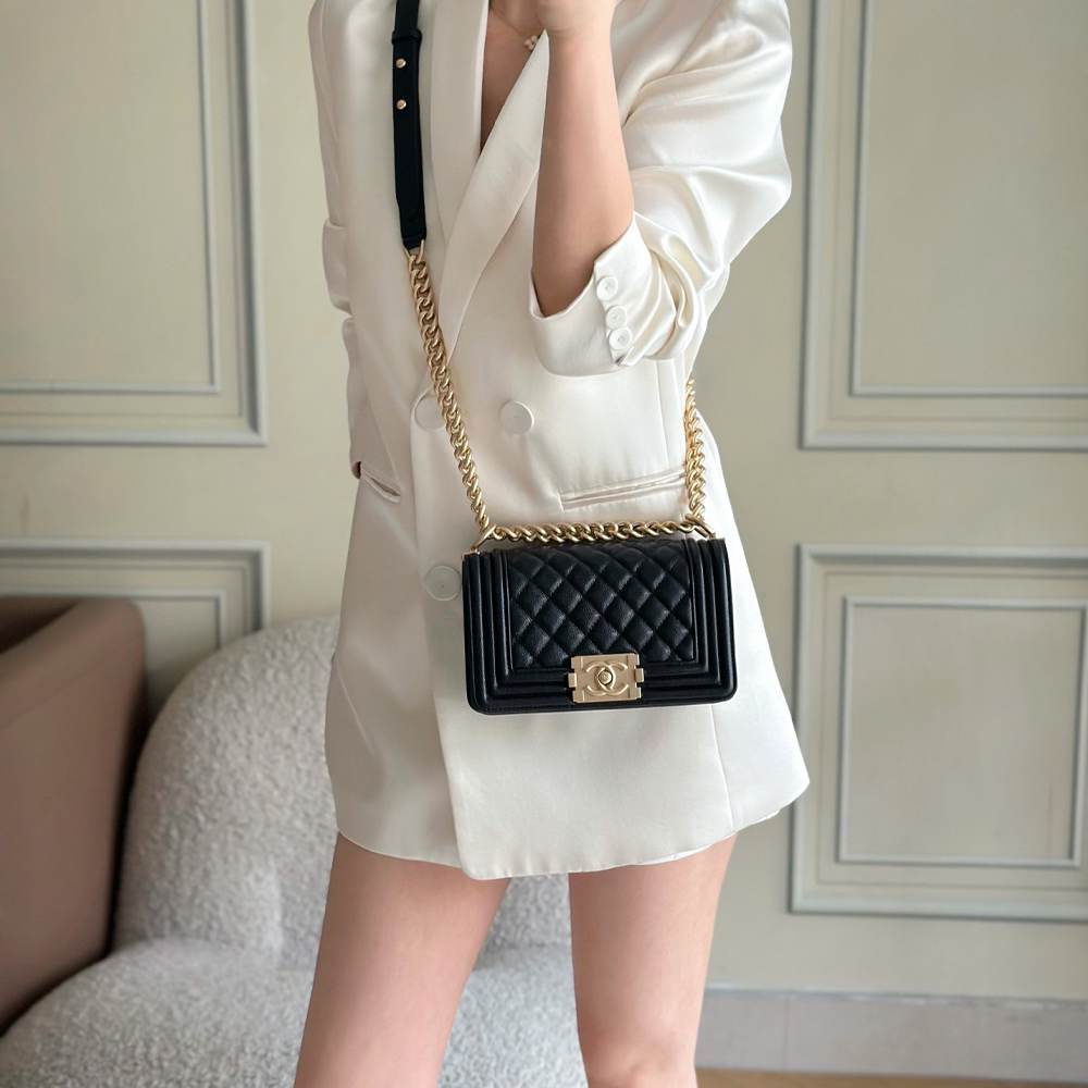 Ch**el Small BOY Ch**el Handbag(HIGH-END GRADE)