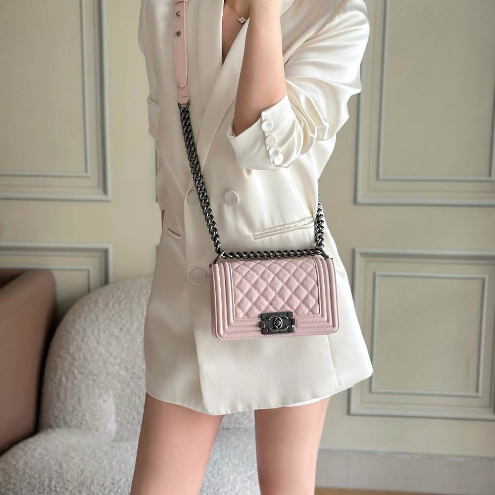 Ch**el Small BOY Ch**el Handbag(HIGH-END GRADE)