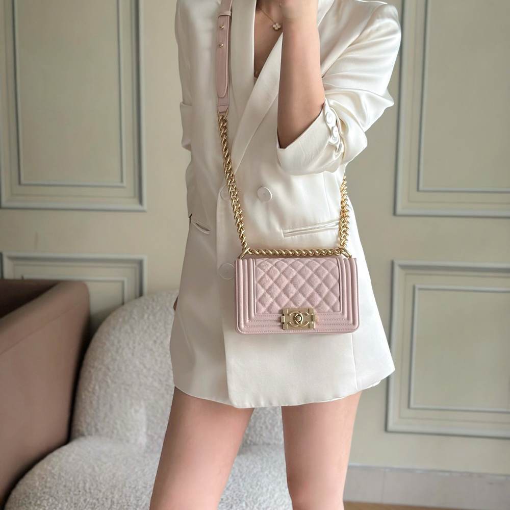 Ch**el Small BOY Ch**el Handbag(HIGH-END GRADE)