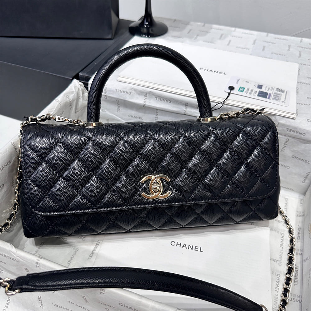 Ch**el Coco Handle Maxi Top Handle Flap Bag(HIGH-END GRADE)