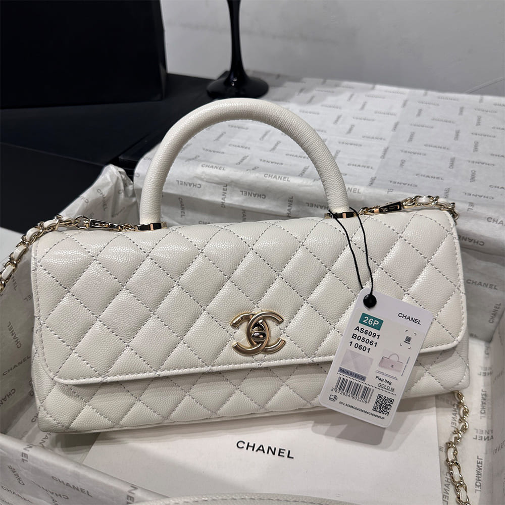 Ch**el Coco Handle Maxi Top Handle Flap Bag(HIGH-END GRADE)